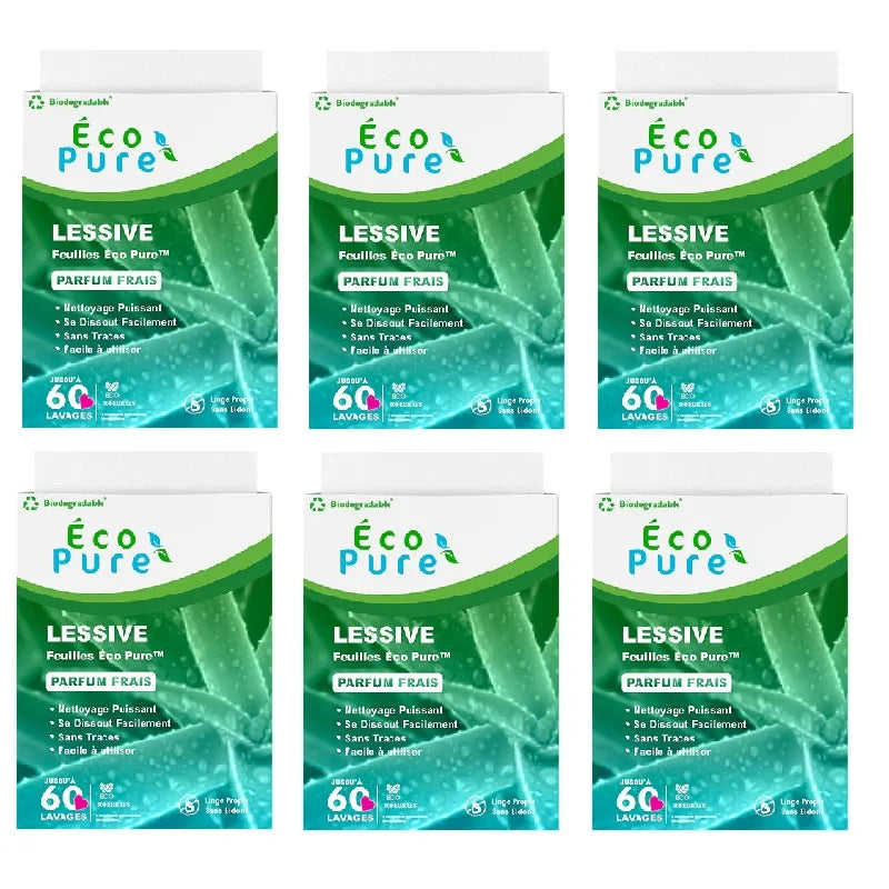 3/6 box Eco Pure Laundry Detergent Sheets - Vegan, No Plastic Jug, No Mess & Liquid Free Laundry Sheets in Washer Hypoallergenic - Clikcy