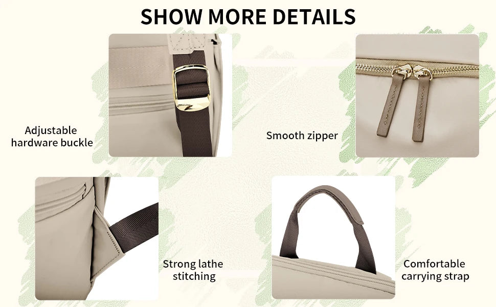 New Simple Large Capacity Backpack Women Travel Business Teacher Backpack Laptop Shoulder Bag Girl School Student Backpack Purse - Clikcy