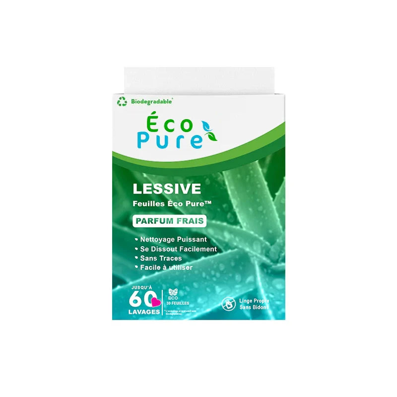 3/6 box Eco Pure Laundry Detergent Sheets - Vegan, No Plastic Jug, No Mess & Liquid Free Laundry Sheets in Washer Hypoallergenic - Clikcy