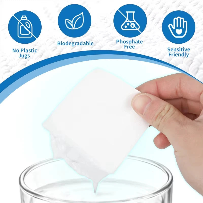 3/6 box Eco Pure Laundry Detergent Sheets - Vegan, No Plastic Jug, No Mess & Liquid Free Laundry Sheets in Washer Hypoallergenic - Clikcy