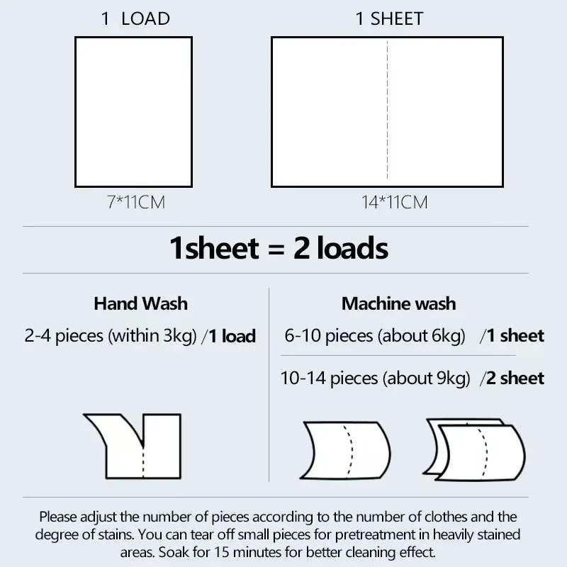 3/6 box Eco Pure Laundry Detergent Sheets - Vegan, No Plastic Jug, No Mess & Liquid Free Laundry Sheets in Washer Hypoallergenic - Clikcy
