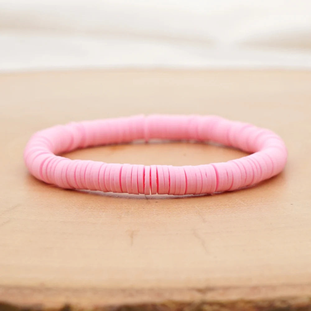 Handmade Colorful Polymer Clay Bracelets Pure Handmade Bead Boho Bracelet for Man and Woman Cheap Items and Free Shipping - Clikcy