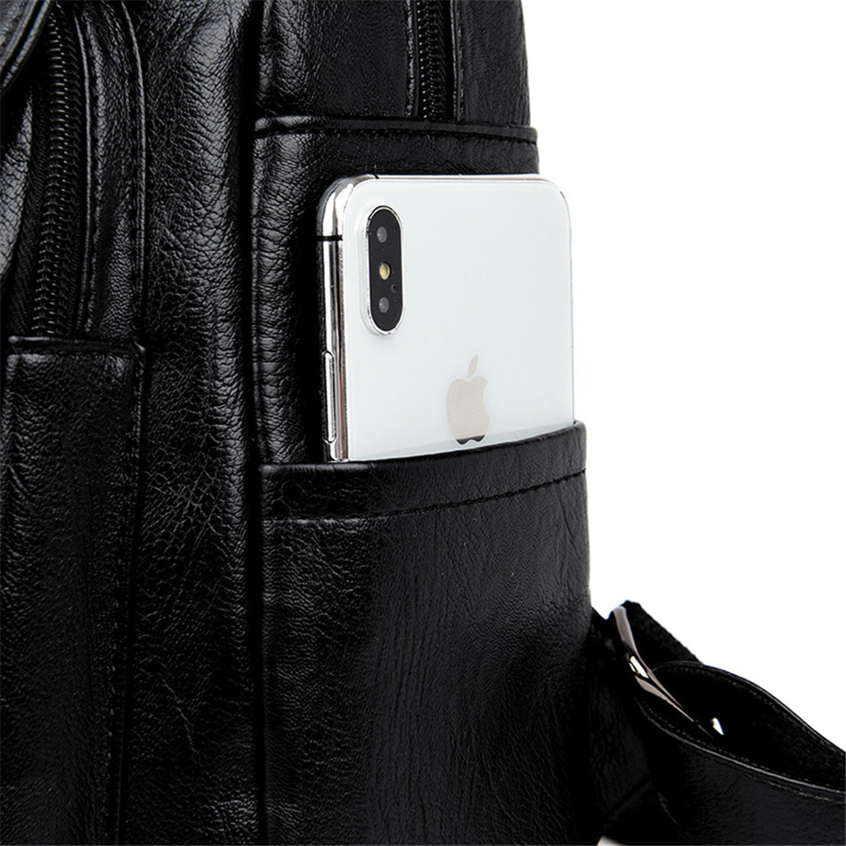 Large Capacity Travel Back Pack Rucksacks Mochila Women Backpack Female Leather Bagpack for Girl Ladies Sac A Dos School Bags