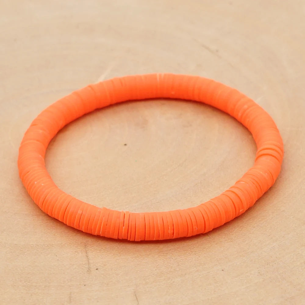 Handmade Colorful Polymer Clay Bracelets Pure Handmade Bead Boho Bracelet for Man and Woman Cheap Items and Free Shipping - Clikcy