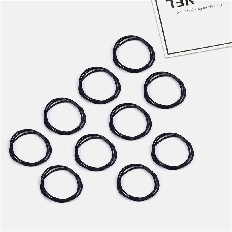 10PCS Women Girls Simple Basic Elastic Hair Bands Ties Scrunchie Ponytail Holder Rubber Bands Fashion Headband Hair Accessories