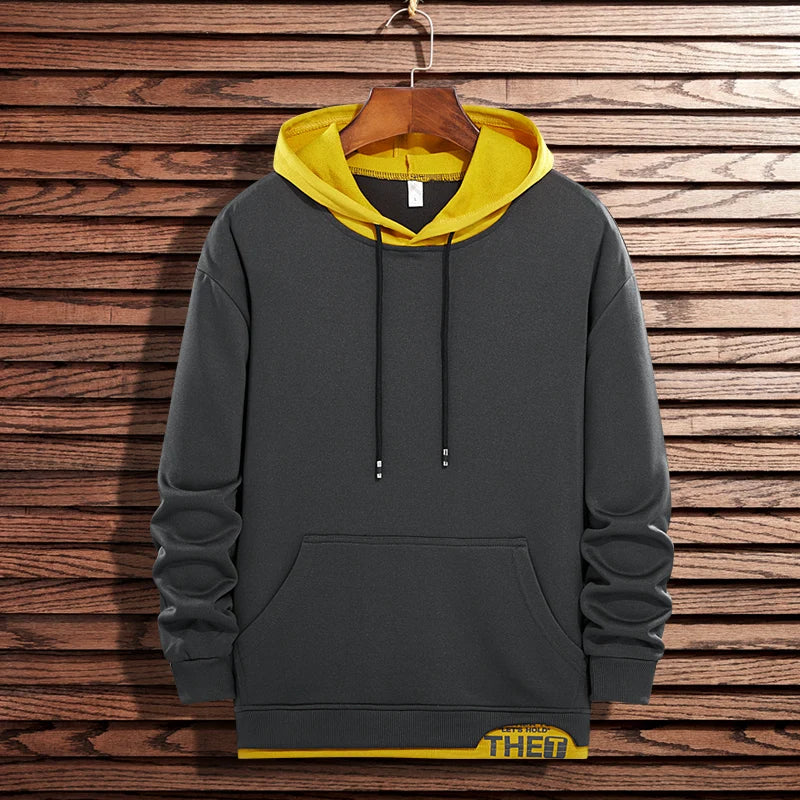 New Men Casual Hoodies Sweatshirts Mens Spring Autumn Solid Color Fashion Harajuku Streetwear Hoodies Sweatshirts Tops Male - Clikcy