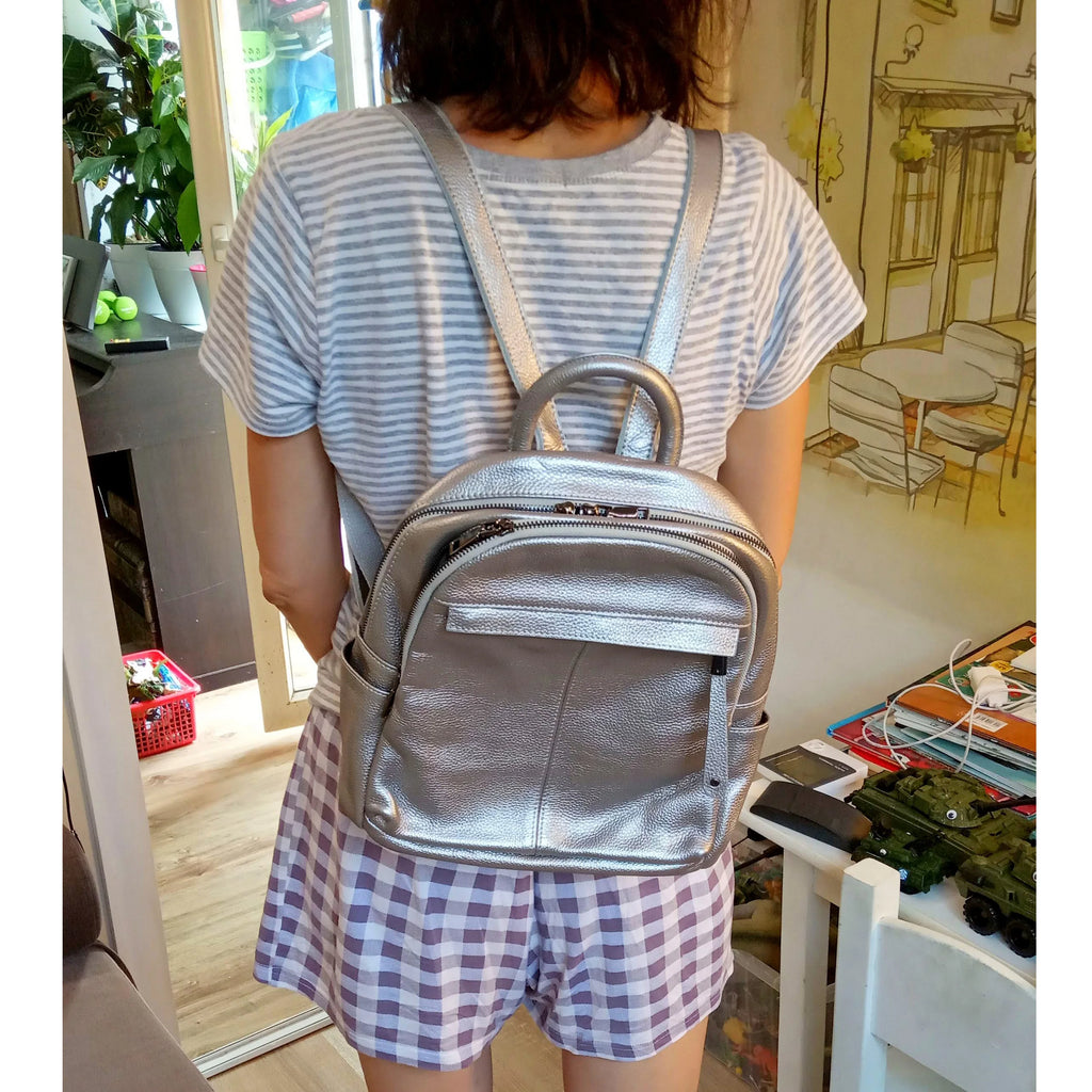 ZENCY 9 Color Fashion Soft Genuine Cow Leather Women Ladies Girls Backpack Top Layer Cowhide School Bag Female Knapsack Rucksack - Clikcy