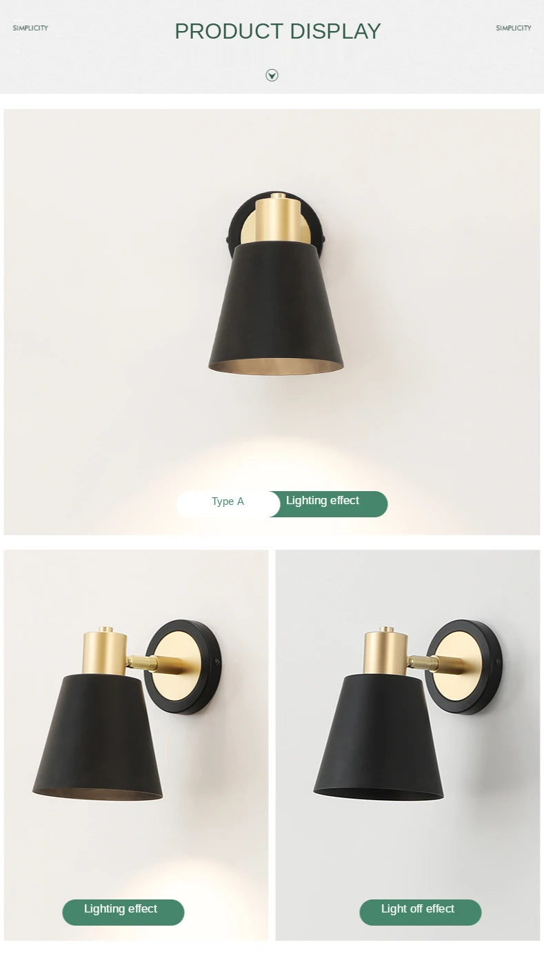 LED Wall Lamp for Bedroom Bedside Lamp Modern Lighting Mirror Front Lamp Living Dining Room Kitchen Sofa Background Wall Lights - Clikcy