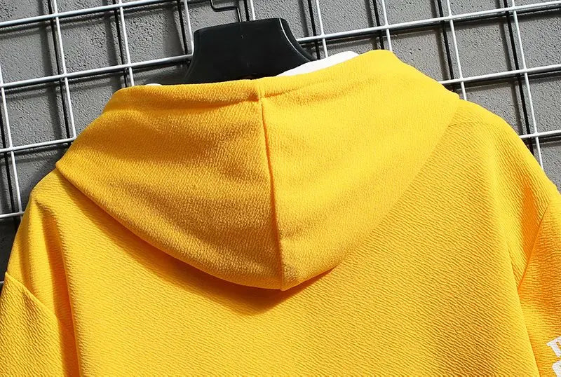 Japan Style Men's Hoodies Fashion Streetwear Short Sleeve Hooded Sweatshirts Men Casual Harajuku Prints Men Clothing Hoodies - Clikcy