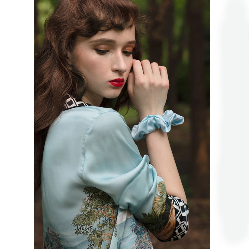 3Pcs/Lot Korean Printing Large Hair Bands For Women Girl Elastic Hair Ring Fashion Scrunchies Dating Party Headdress Accessories - Clikcy