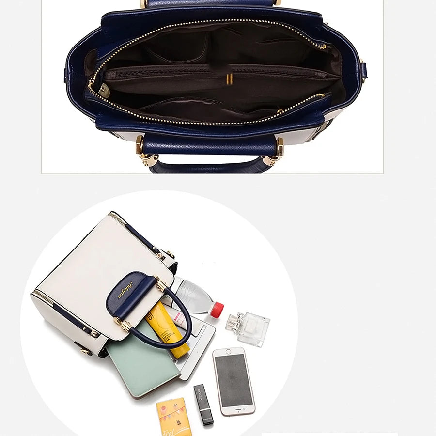 Women's bag 2025 new fashion women's bags hit color hand-held  bag Europeand the United States all-match shoulder messenger bag - Clikcy