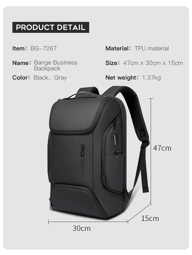 BANGE New Arrival Laptop Backpacks Multifunctional with WaterProof Big Capacity Daily Work Business Backpack Back Pack Mochila - Clikcy