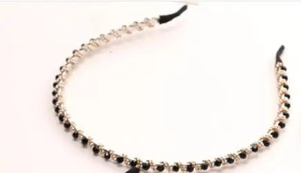 Headwear Fashion Women Hair Hoop Ladies Crystal Rhinestone Pearl Hairband Headband Head Piece Hair Band Accessories - Clikcy