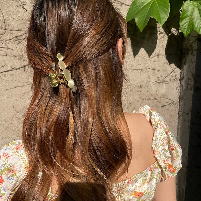 2025 New Elegant Opals Grip Back Of The Head Fixed Hair Shark Clip Headdress Girls Fashion Hairpin Accessories For Womans Clip - Clikcy