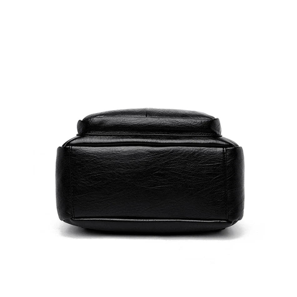 High Quality Soft Leather Backpacks Purses for Women Casual Daypack Vintage Bagpack School Bags for Teen Girls Mochilas Rucksack