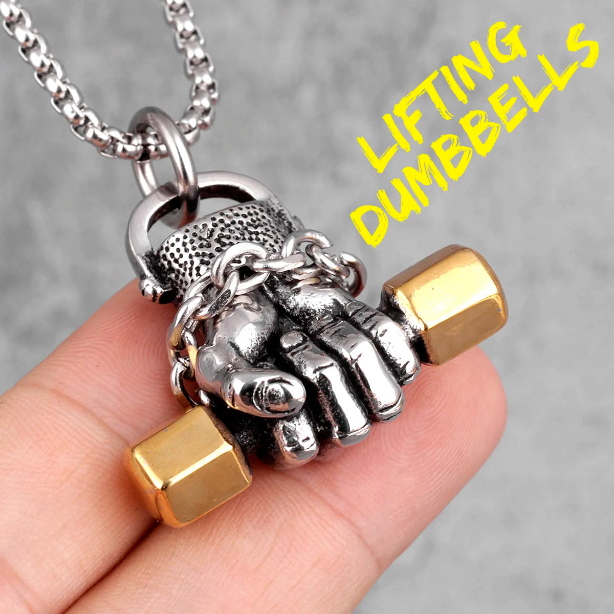 Fitness Gym Bodybuilding Boxing Gloves Stainless Steel Men Necklaces Pendants Chain for Boyfriend Male Jewelry Gift Wholesale - Clikcy