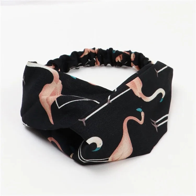 2024 Fashion Women Girls Bohemian Hair Bands Print Headbands Vintage Cross Turban Bandage Bandanas HairBands Hair Accessories - Clikcy