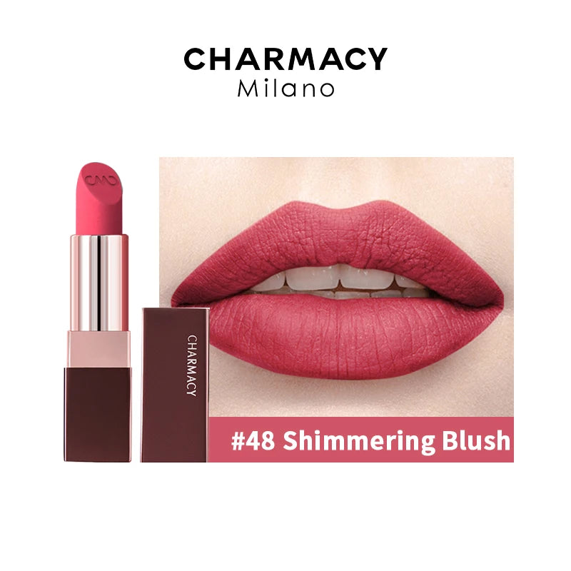 CHARMACY Matte Durable Easy To Wear Lipstick Natural Matte Red Velvet Lip Stick Lip Coloring Makeup Women Beauty Cosmetics - Clikcy