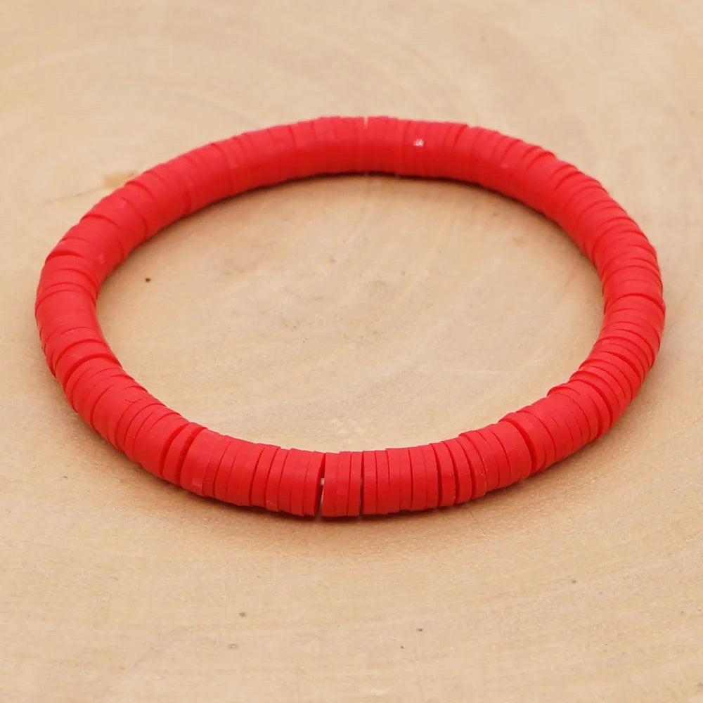 Handmade Colorful Polymer Clay Bracelets Pure Handmade Bead Boho Bracelet for Man and Woman Cheap Items and Free Shipping - Clikcy