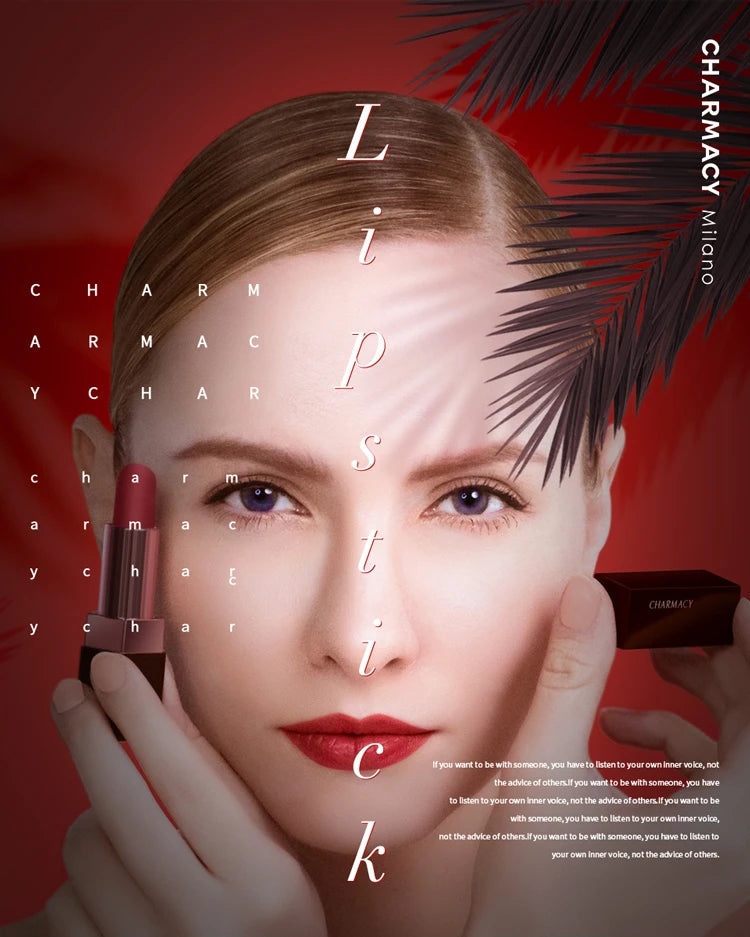 CHARMACY Matte Durable Easy To Wear Lipstick Natural Matte Red Velvet Lip Stick Lip Coloring Makeup Women Beauty Cosmetics - Clikcy