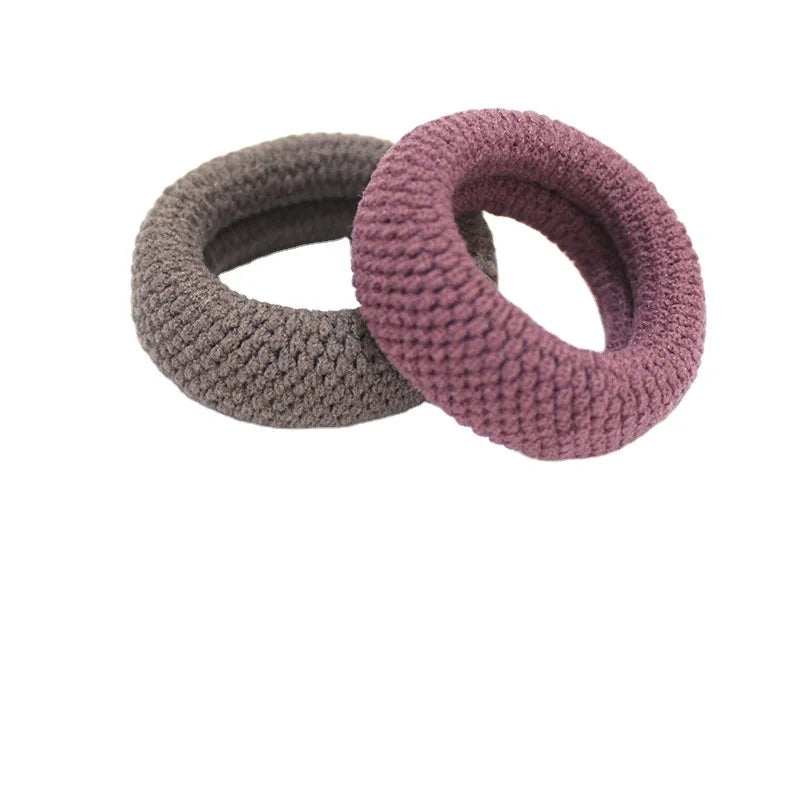 6PCS New Fashion Boutique Simple Thicken Ponytail Holders Rubber Band  Elastic Hair Bands Women Girls Hair Accessories Headwear - Clikcy