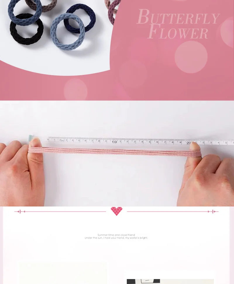 10PCS Women Girls Simple Basic Elastic Hair Bands Ties Scrunchie Ponytail Holder Rubber Bands Fashion Headband Hair Accessories - Clikcy