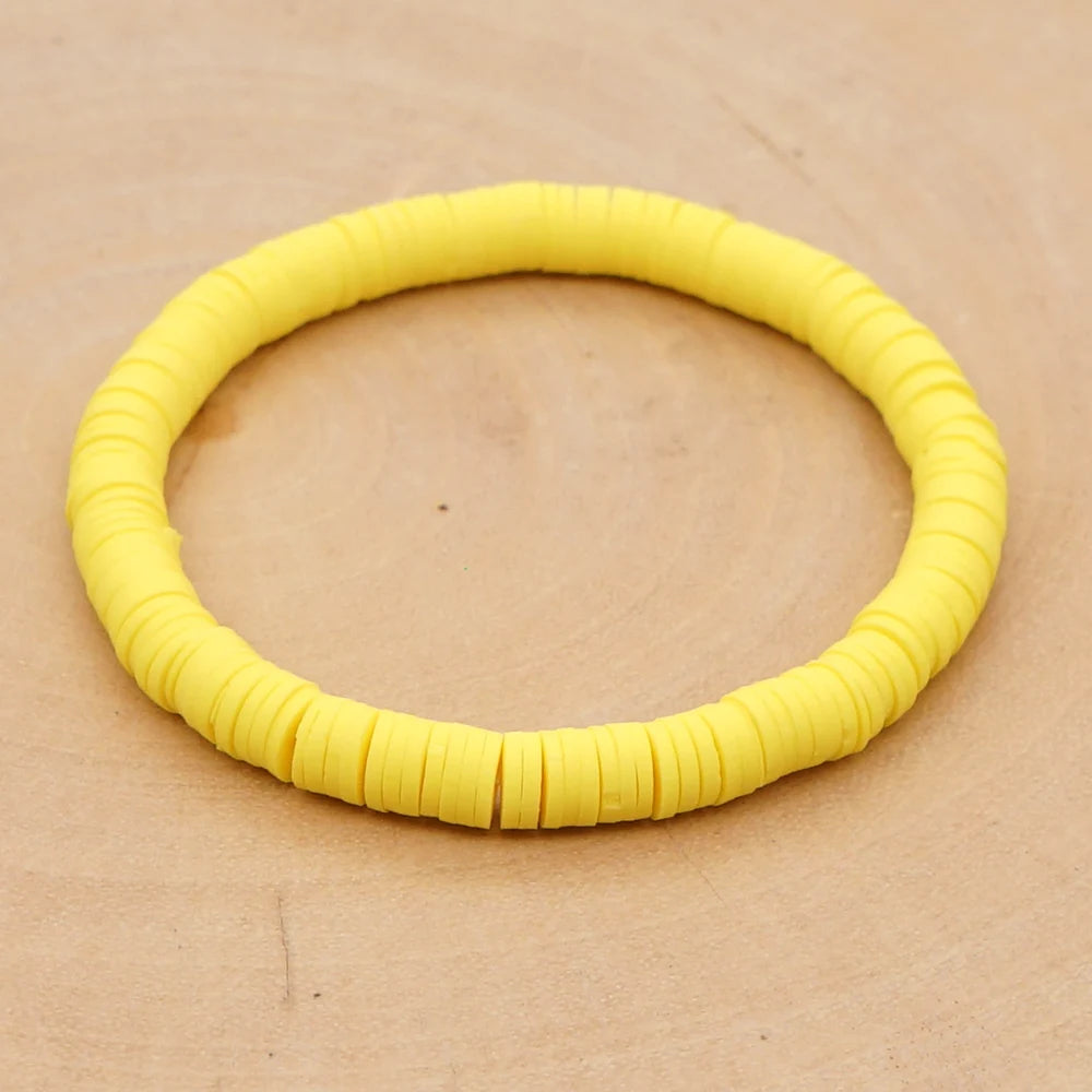 Handmade Colorful Polymer Clay Bracelets Pure Handmade Bead Boho Bracelet for Man and Woman Cheap Items and Free Shipping - Clikcy