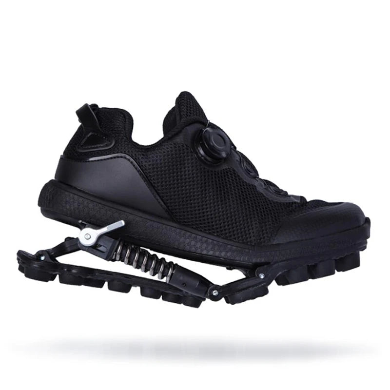 Mechanical running shoes Bouncing Spring shock absorption running Shoes Women men Sneaker Shoes - Clikcy