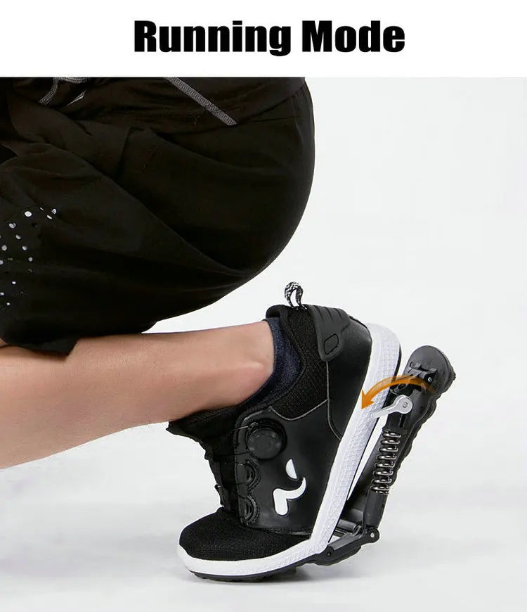 Mechanical running shoes Bouncing Spring shock absorption running Shoes Women men Sneaker Shoes - Clikcy