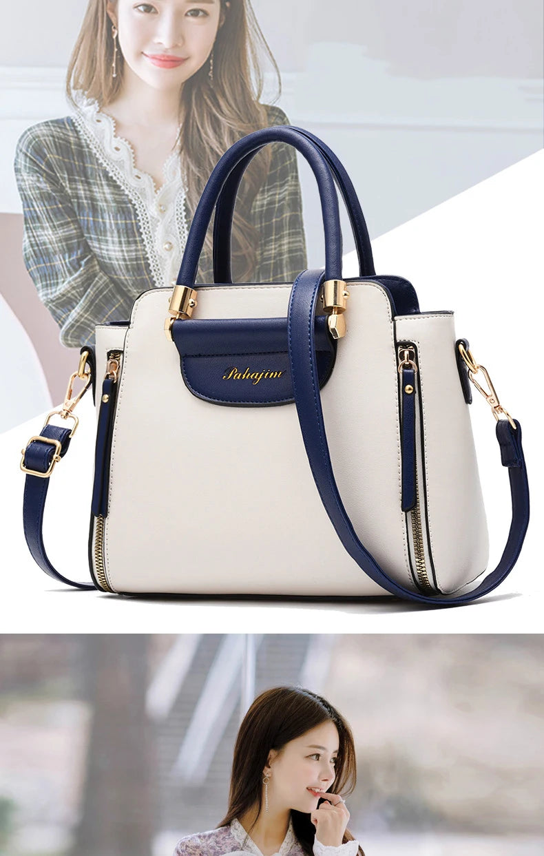 Women's bag 2025 new fashion women's bags hit color hand-held  bag Europeand the United States all-match shoulder messenger bag - Clikcy