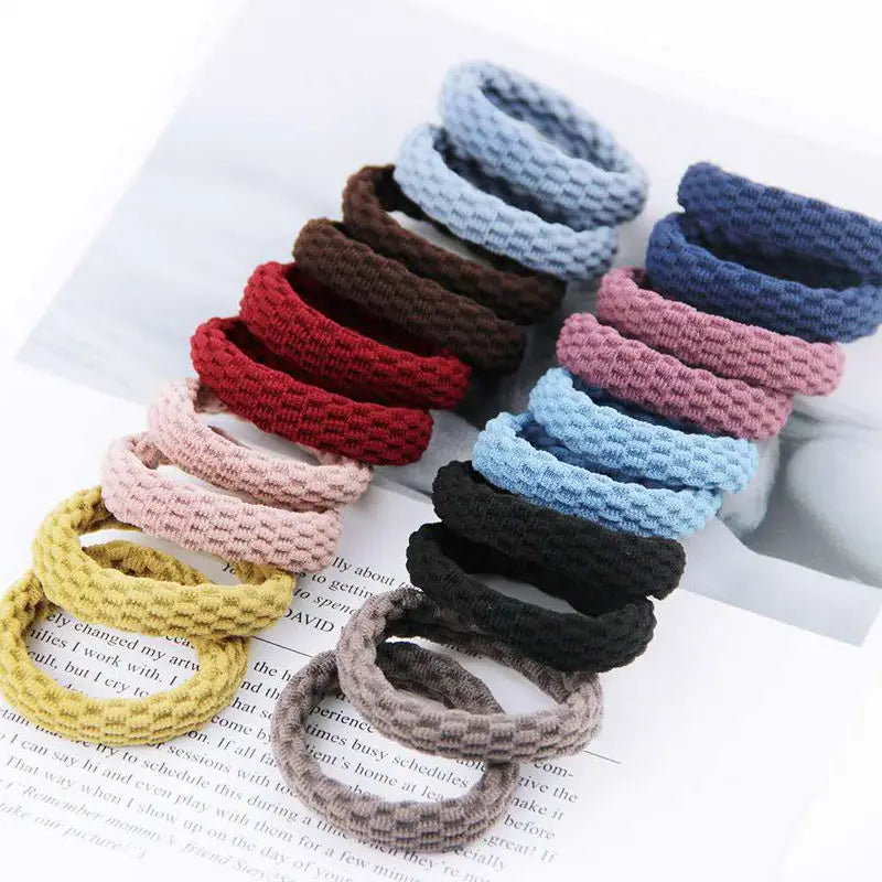 10PCS Women Girls Simple Basic Elastic Hair Bands Ties Scrunchie Ponytail Holder Rubber Bands Fashion Headband Hair Accessories - Clikcy