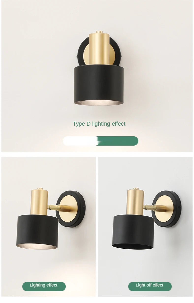 LED Wall Lamp for Bedroom Bedside Lamp Modern Lighting Mirror Front Lamp Living Dining Room Kitchen Sofa Background Wall Lights - Clikcy