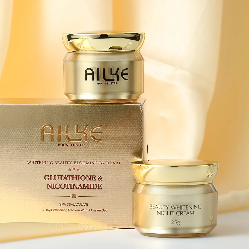 AILKE Whitening Moisturizing Facial Cream, Naturally Brighten Skin Tone, Remove Dark Spots, Clean Skin With Nicotinamide Spf35+ - Clikcy