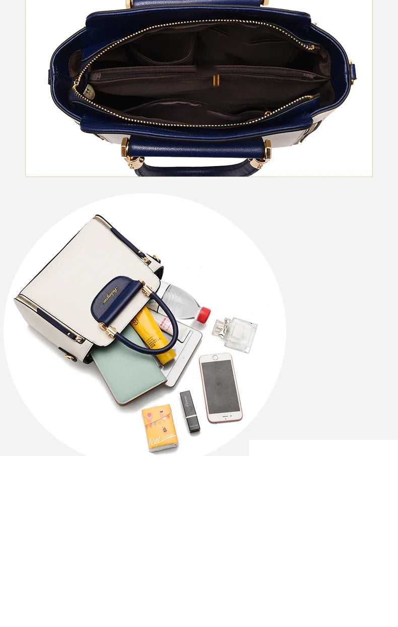 Women's bag 2025 new fashion women's bags hit color hand-held  bag Europeand the United States all-match shoulder messenger bag - Clikcy