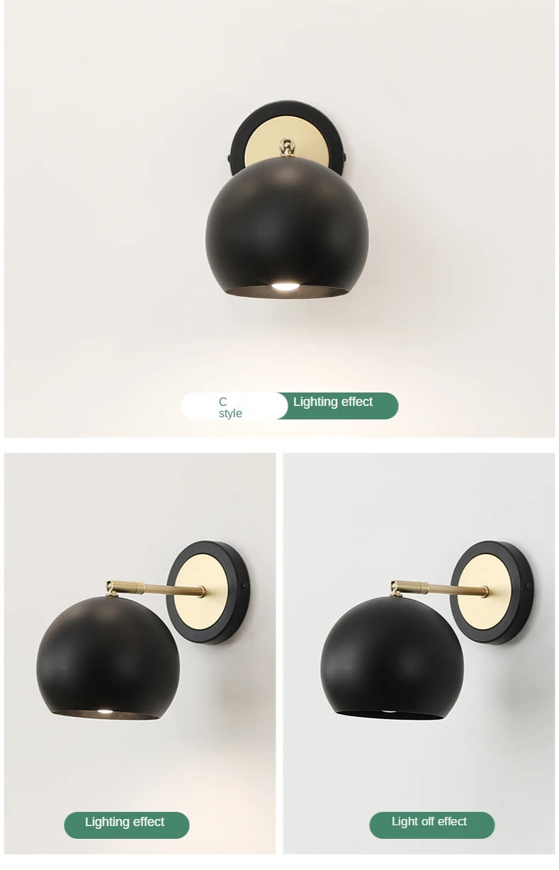 LED Wall Lamp for Bedroom Bedside Lamp Modern Lighting Mirror Front Lamp Living Dining Room Kitchen Sofa Background Wall Lights - Clikcy