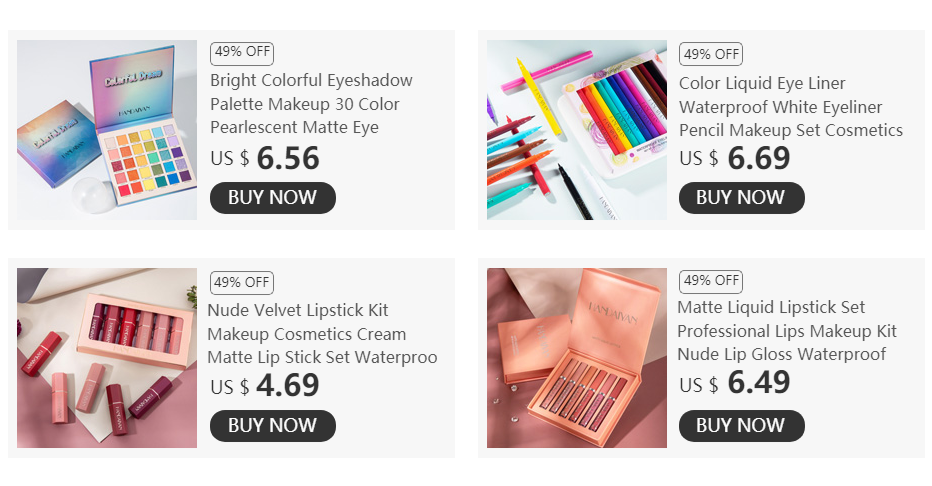 4Colors/Set Matte Liquid Lipstick Kit Women Makeup Set Matt Lipstick Lips Make up Cosmetics Tint Lip Gloss Waterproof - Clikcy