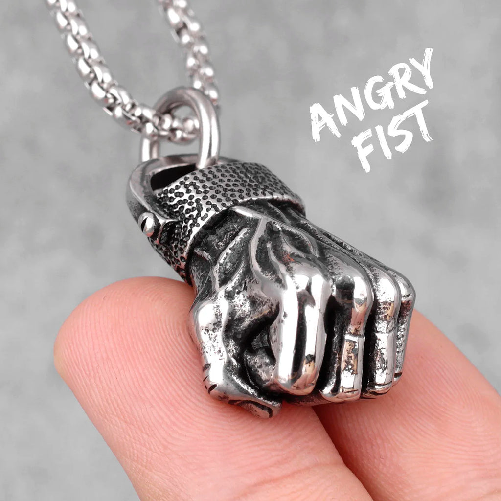 Fitness Gym Bodybuilding Boxing Gloves Stainless Steel Men Necklaces Pendants Chain for Boyfriend Male Jewelry Gift Wholesale - Clikcy