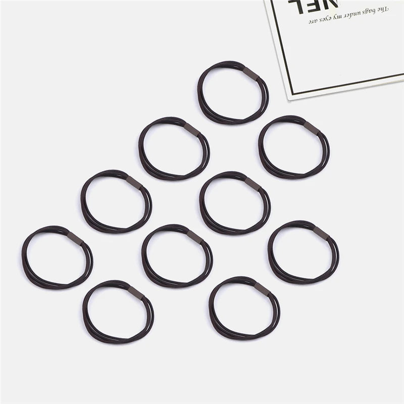10PCS Women Girls Simple Basic Elastic Hair Bands Ties Scrunchie Ponytail Holder Rubber Bands Fashion Headband Hair Accessories