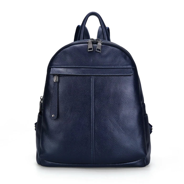 ZENCY 9 Color Fashion Soft Genuine Cow Leather Women Ladies Girls Backpack Top Layer Cowhide School Bag Female Knapsack Rucksack - Clikcy