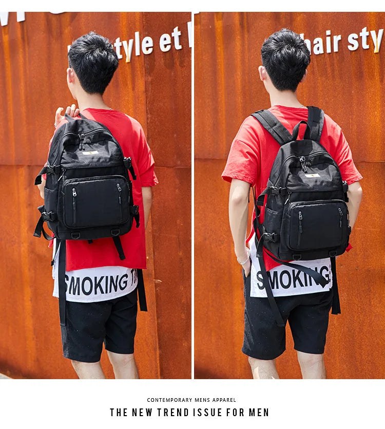 Fashion Leisure Yellow Backpack Waterproof Large School Backpack For Teenager USB College Back pack - Clikcy