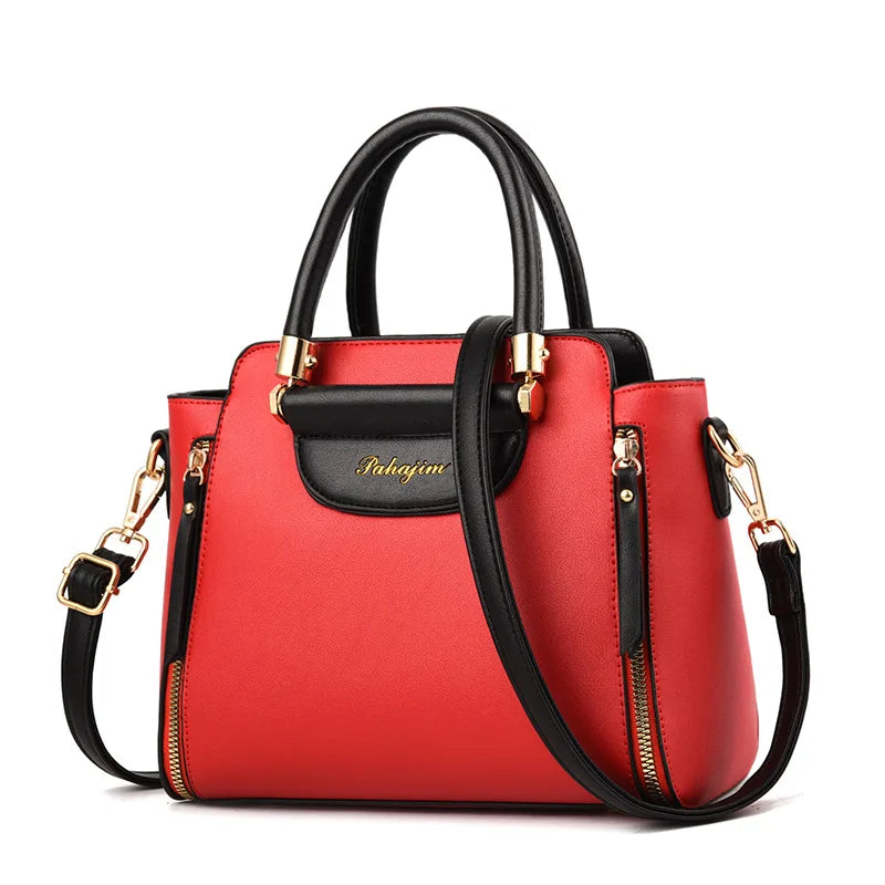 Women's bag 2025 new fashion women's bags hit color hand-held  bag Europeand the United States all-match shoulder messenger bag - Clikcy