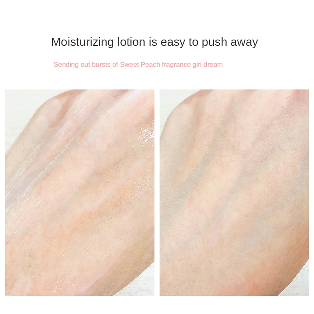 Peach Body Lotion Milk For Women Anti-Wrinkle Anti Dry Whitening Cream Care Skin Repair Bleaching Moisturizing Brightening 300ml - Clikcy