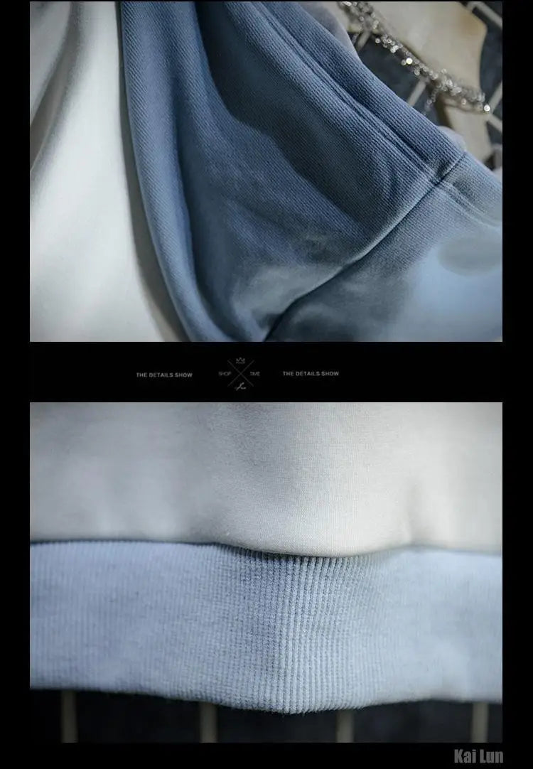 Japanese Style Spring Autumn Men Hoodie Hooded Cute Cat Print Patchwork Teen Hoodies Fashion Anime Harajuku Male Sweatshirt - Clikcy