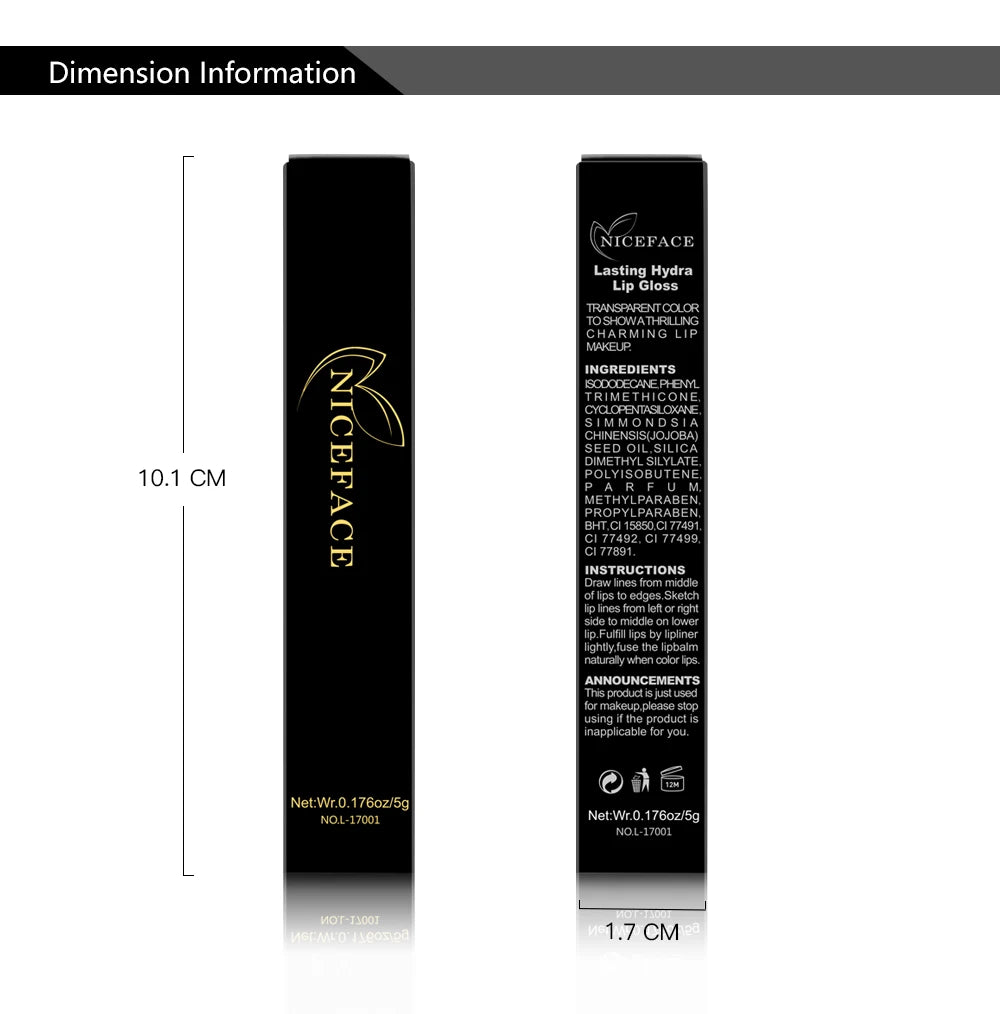 NICEFACE Matte Liquid Lipstick Waterproof Long Lasting Lip Gloss Tint Sexy Red Nude Purple Metallic Lipsticks Makeup Cosmetics - Clikcy