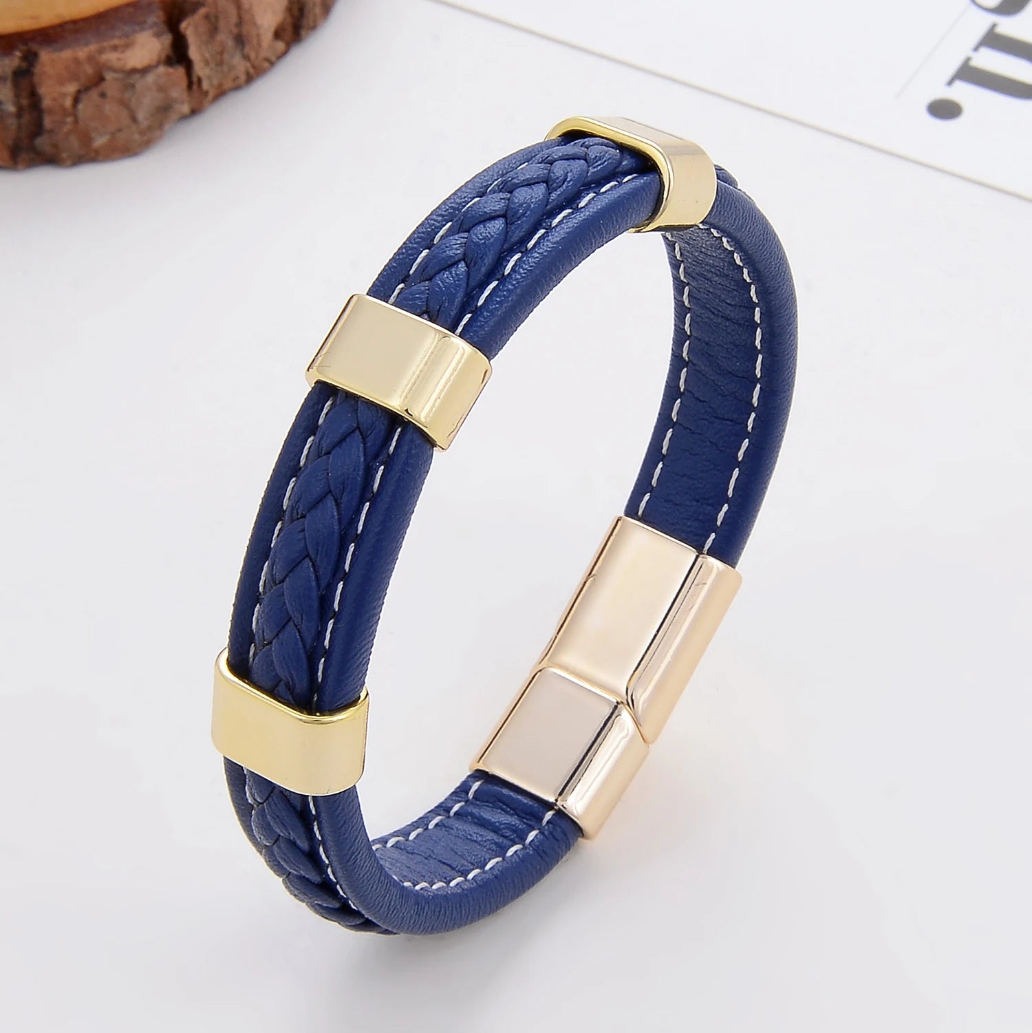 Classic Braided Leather Bracelet For Women Zinc Alloy Metal Mens Jewelry Bracelets Femme Accessories 2021 браслет мужской - Clikcy