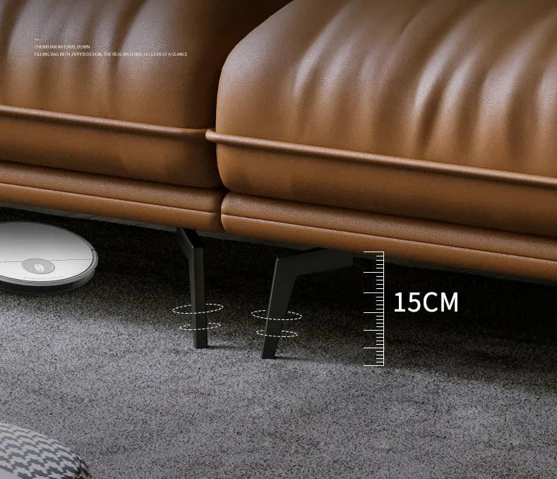 Modern Minimalist Living Room Leather Sofa  Apartment Furniture Set Combination Wtih Customzied Color - Clikcy