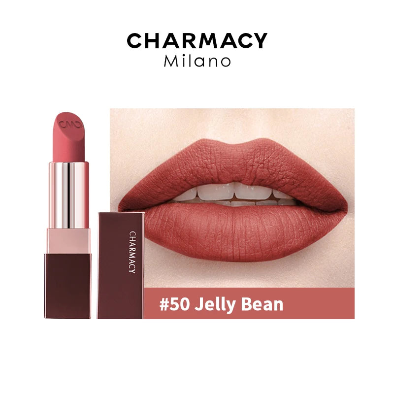 CHARMACY Matte Durable Easy To Wear Lipstick Natural Matte Red Velvet Lip Stick Lip Coloring Makeup Women Beauty Cosmetics - Clikcy