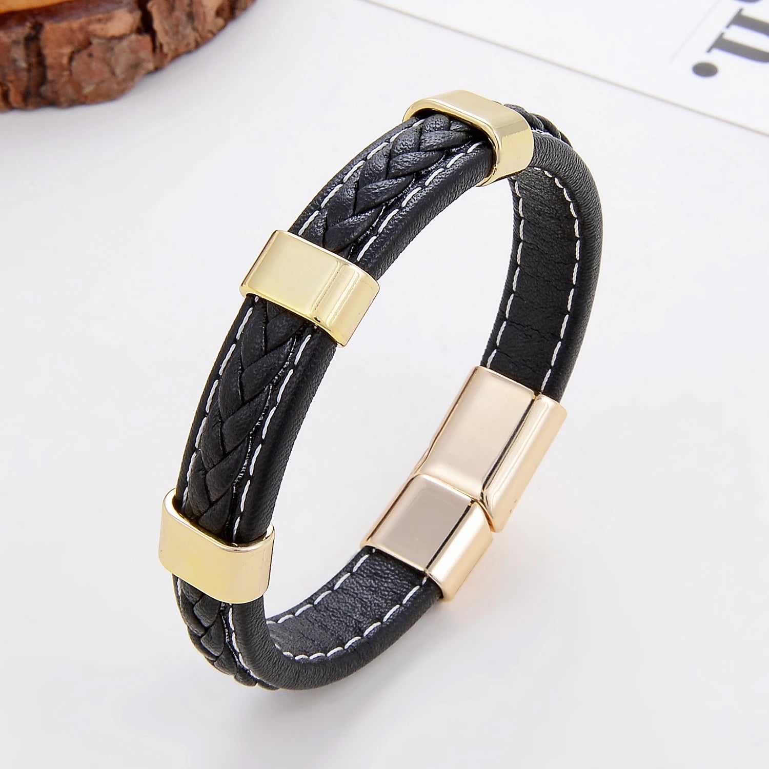 Classic Braided Leather Bracelet For Women Zinc Alloy Metal Mens Jewelry Bracelets Femme Accessories 2021 браслет мужской - Clikcy