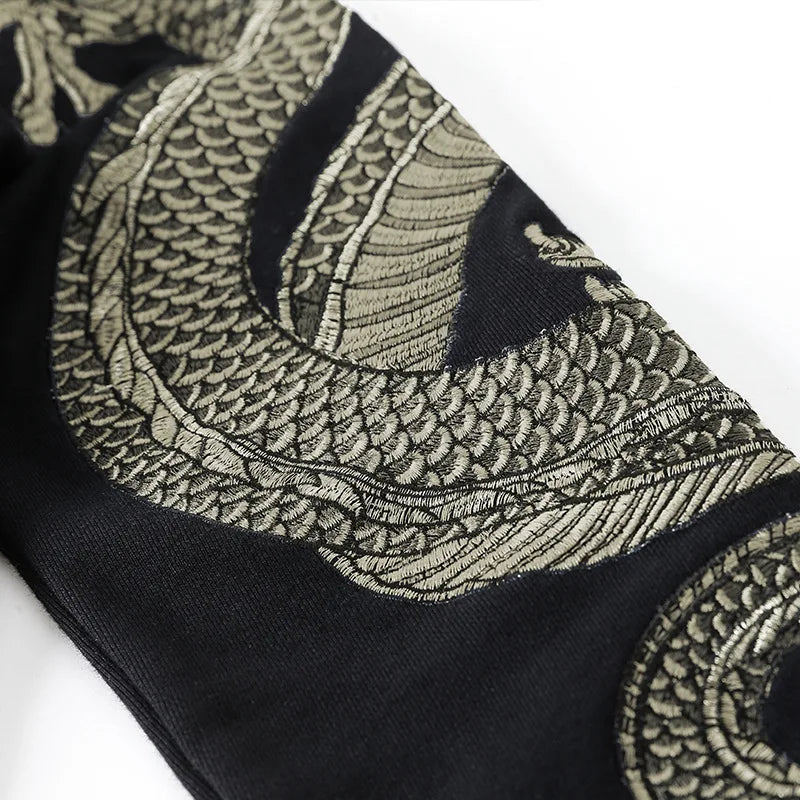 Supzoom Top Fashion Loose  Autumn And Winter New Arrival Dragon Embroidery Chinese Style Popular Casual Animal Cotton Hoodies - Clikcy