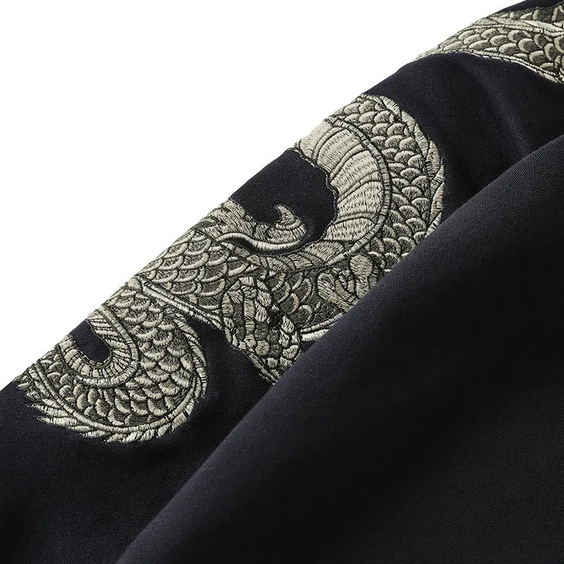Supzoom Top Fashion Loose  Autumn And Winter New Arrival Dragon Embroidery Chinese Style Popular Casual Animal Cotton Hoodies - Clikcy